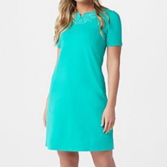 Denim & Co French Terry Short-Sleeve Dress 5194 - Picture 3 of 4